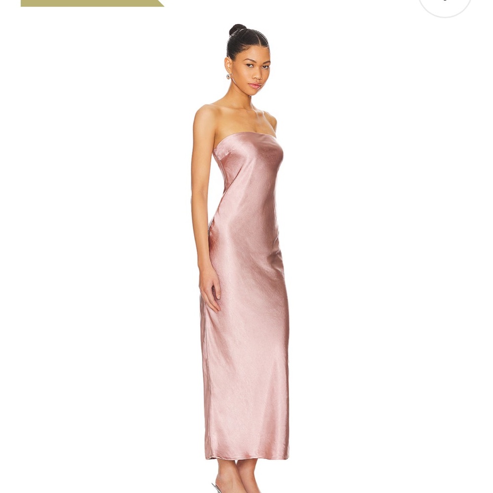 Elegant Pink Satin Dress